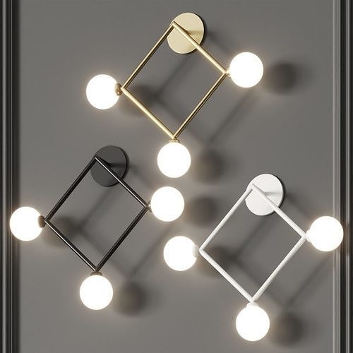 Square Wall Lamp by Atelier Areti 3D model