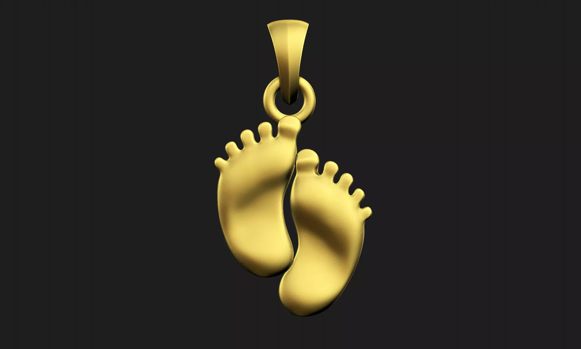 Feet Pendant 3D print model_0