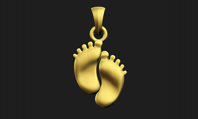 Feet Pendant 3D print model