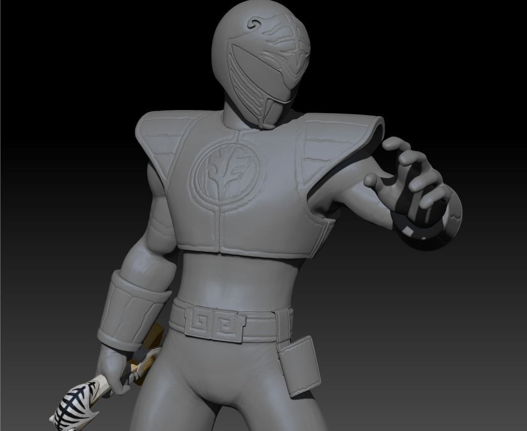 Tommy Oliver - White Tiger Ranger - Mighty Morphin Power Rangers 3D print model_3