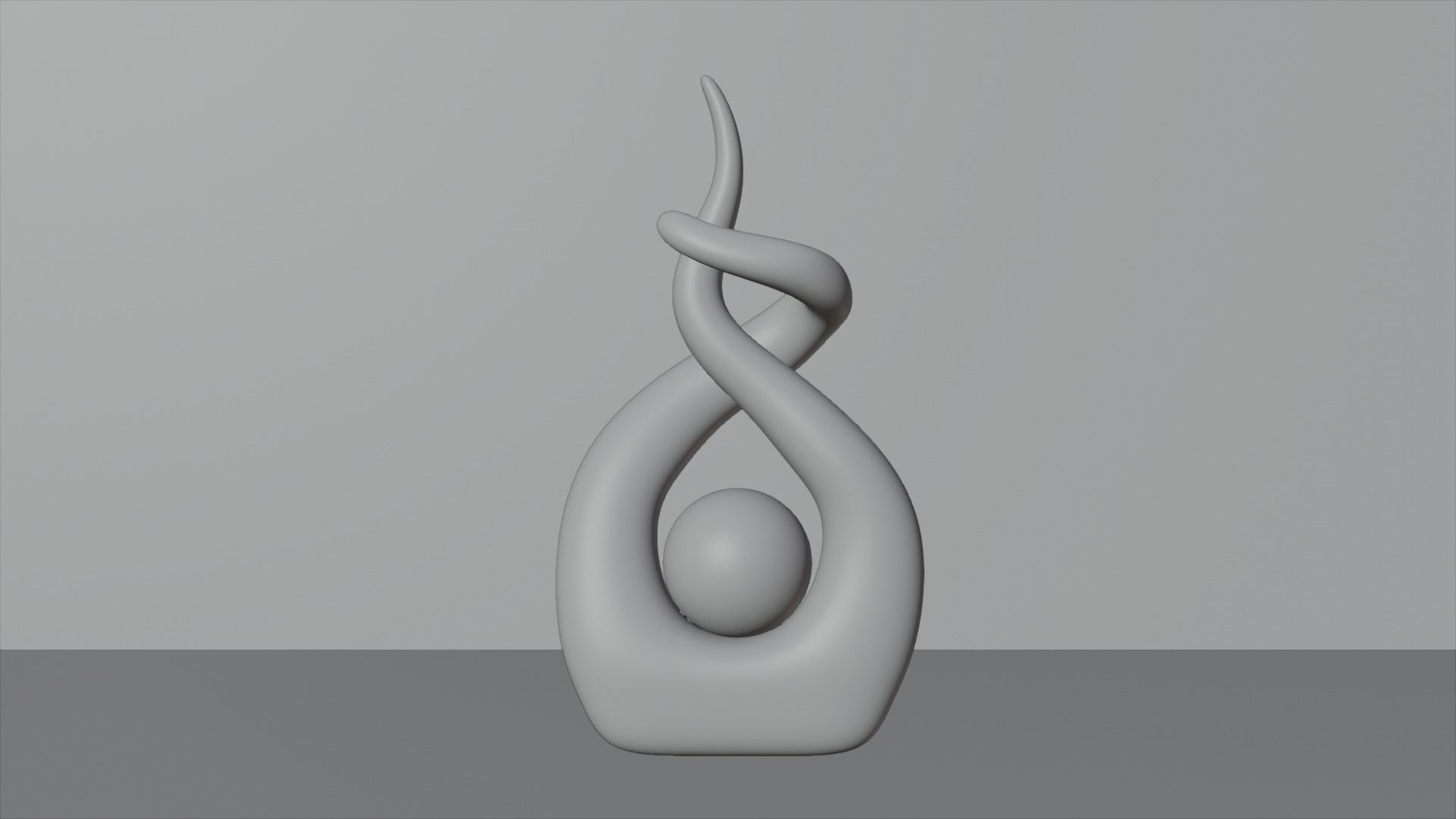 abstract sculpture Low-poly 3D model_5