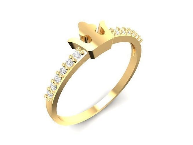 diamond crown  ring for women 2377 3D print model