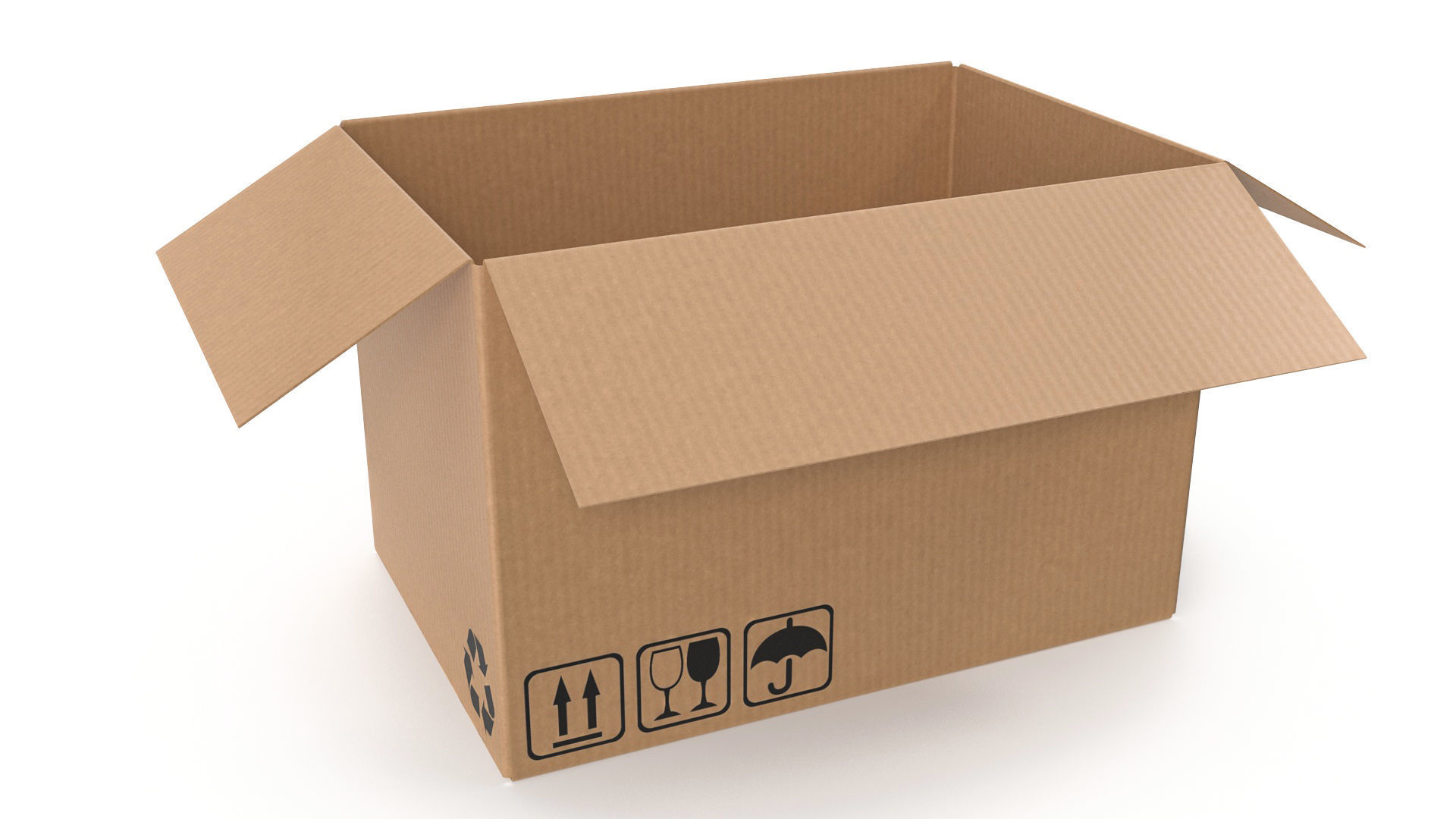 Cardboard box 16 3D model_2