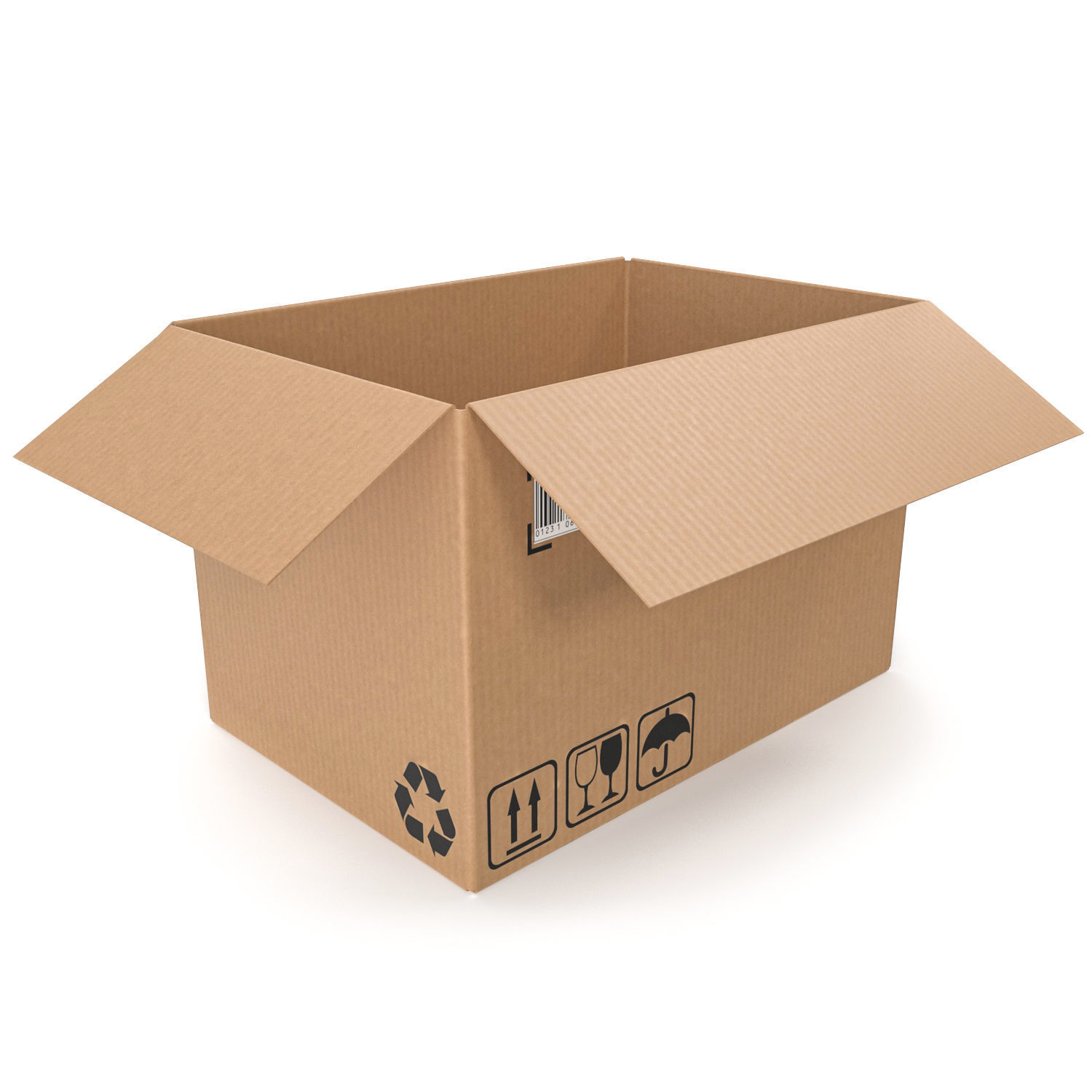 Cardboard box 16 3D model_1