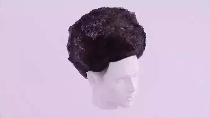 Nappy Afro Low-poly 3D model