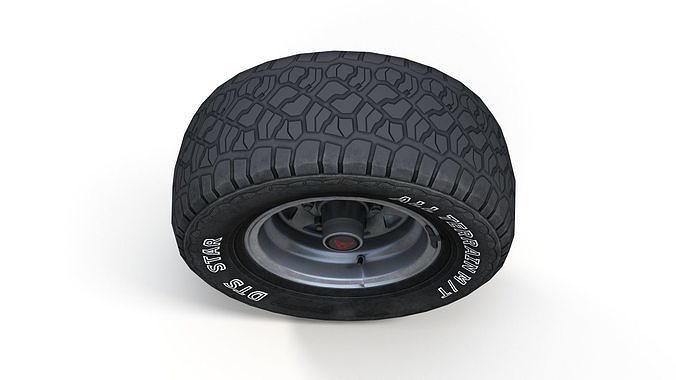 Off Road wheel PBR Low-poly 3D model 4