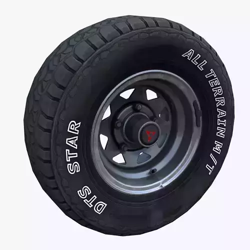 Off Road wheel PBR Low-poly 3D model