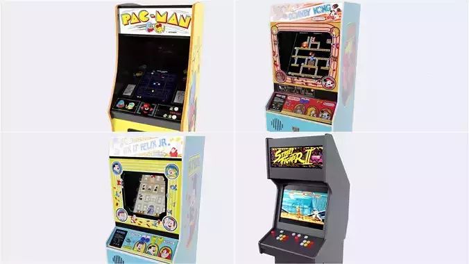 Arcade Machines Low-poly 3D model Arcade Machines Low-poly 3D model