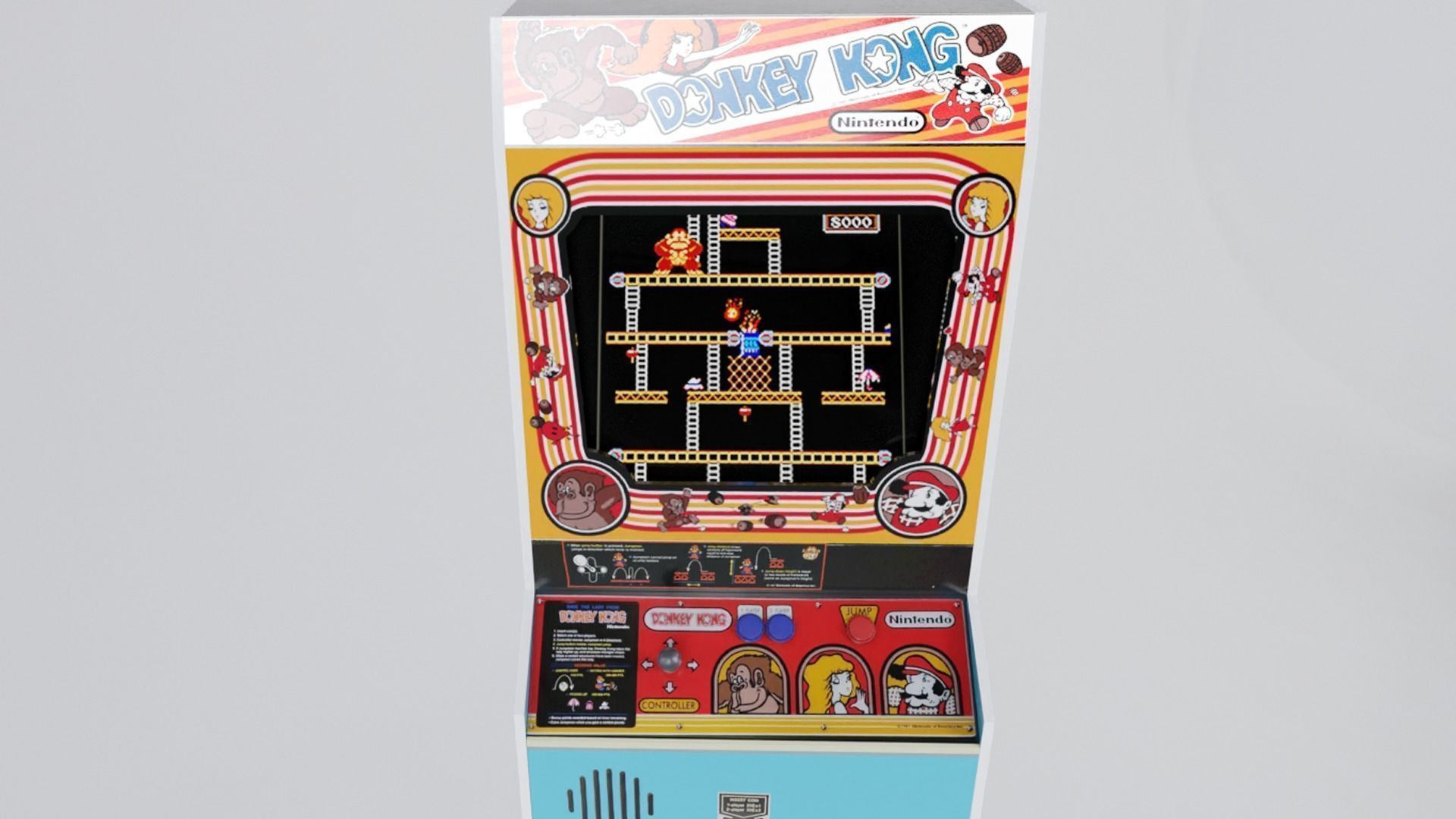 Arcade Machines Low-poly 3D model_14