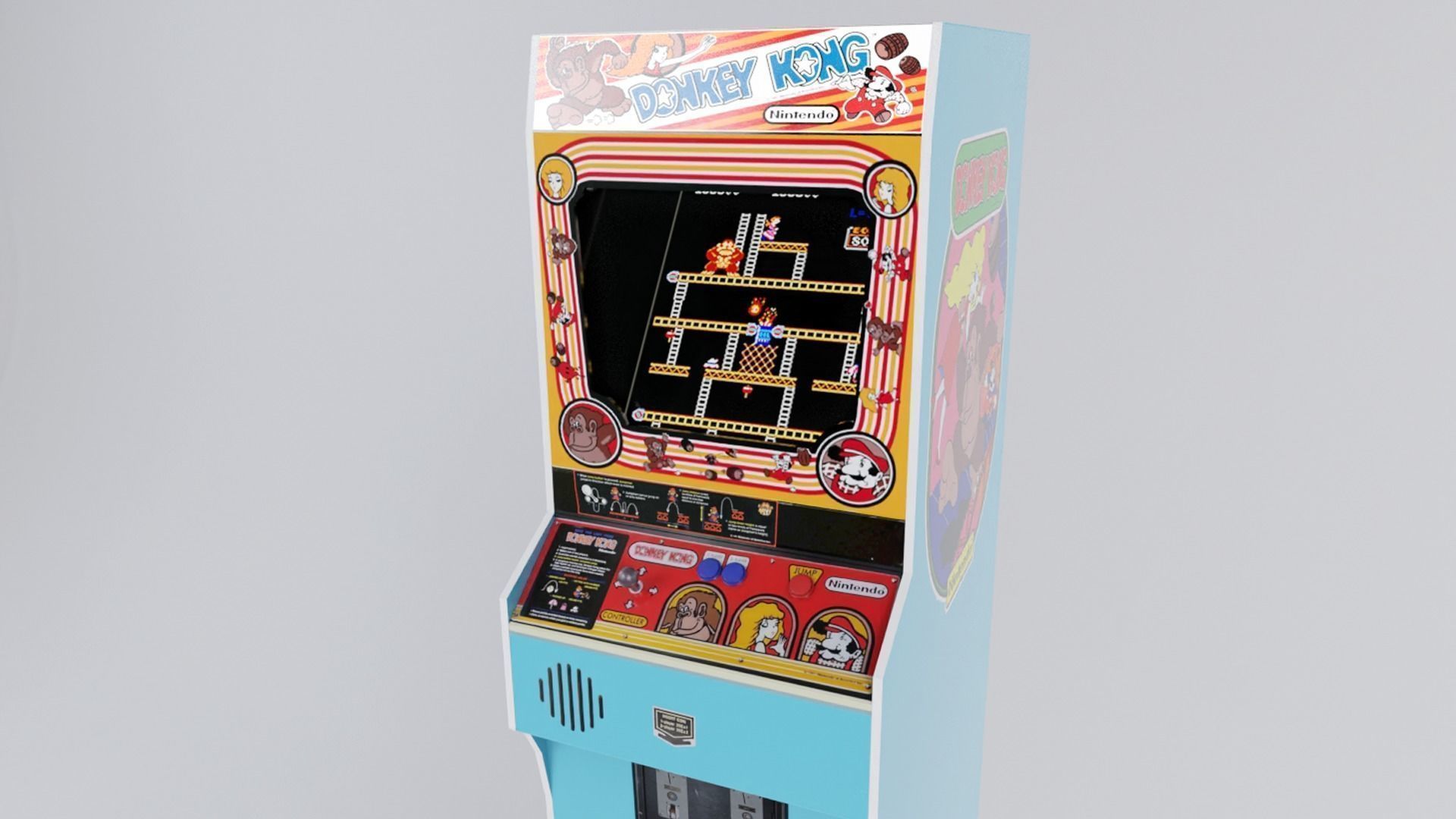 Arcade Machines Low-poly 3D model_10
