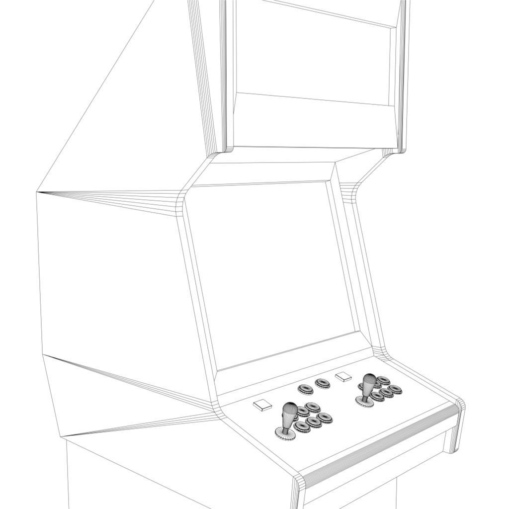 Arcade Machines Low-poly 3D model_9