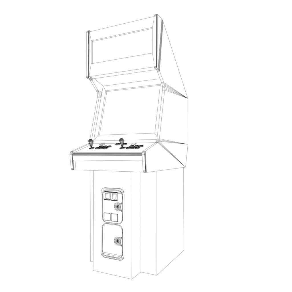 Arcade Machines Low-poly 3D model_6