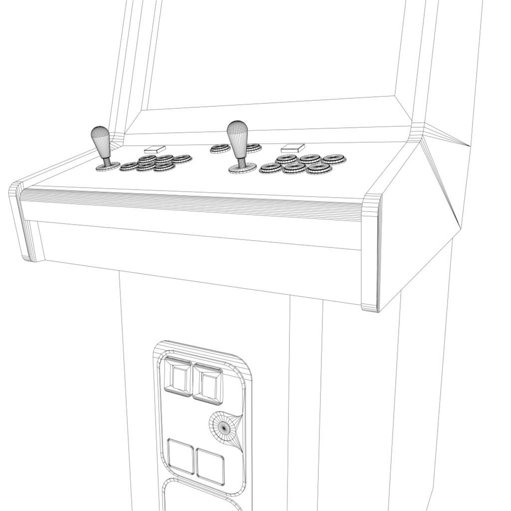 Arcade Machines Low-poly 3D model_8