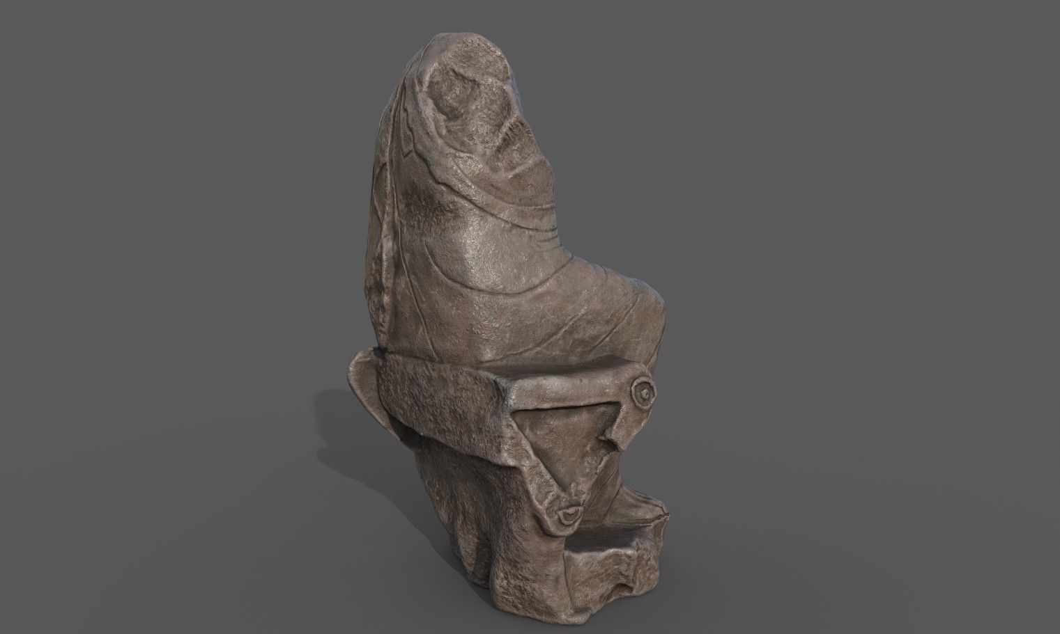 Statue of  Dionysus  AKA  Bacchus  Low-poly 3D model_6