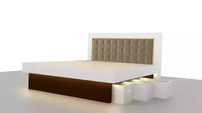 Bed 3D model blender