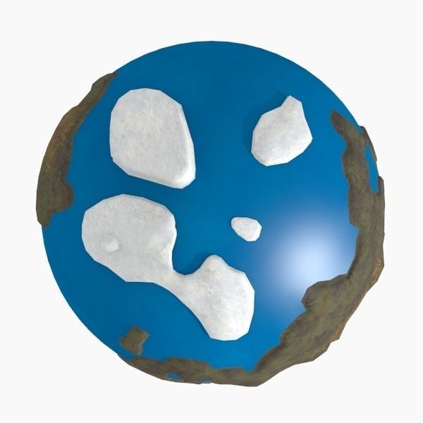 Caricature of Earth 3D model_4