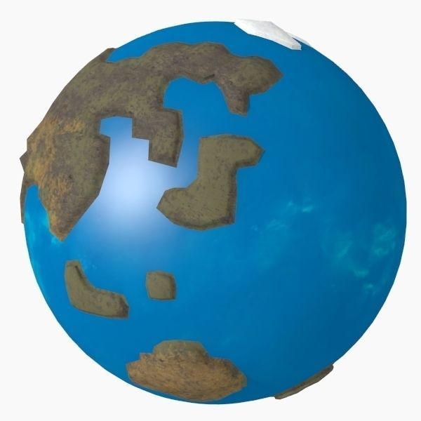 Caricature of Earth 3D model_3