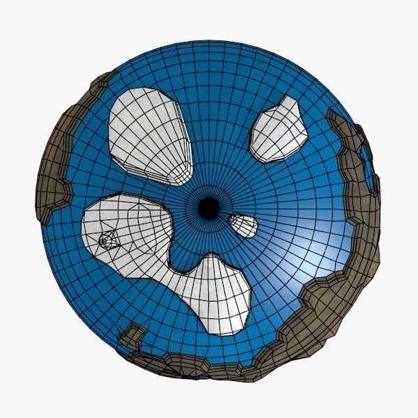 Caricature of Earth 3D model_9