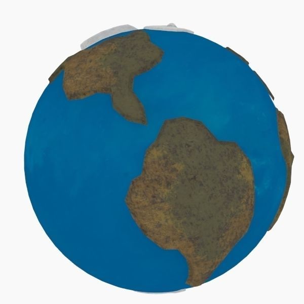 Caricature of Earth 3D model_2