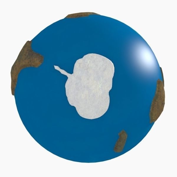 Caricature of Earth 3D model_5