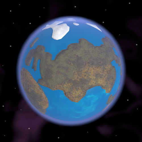 Caricature of Earth 3D model