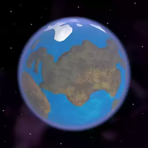 Caricature of Earth 3D model