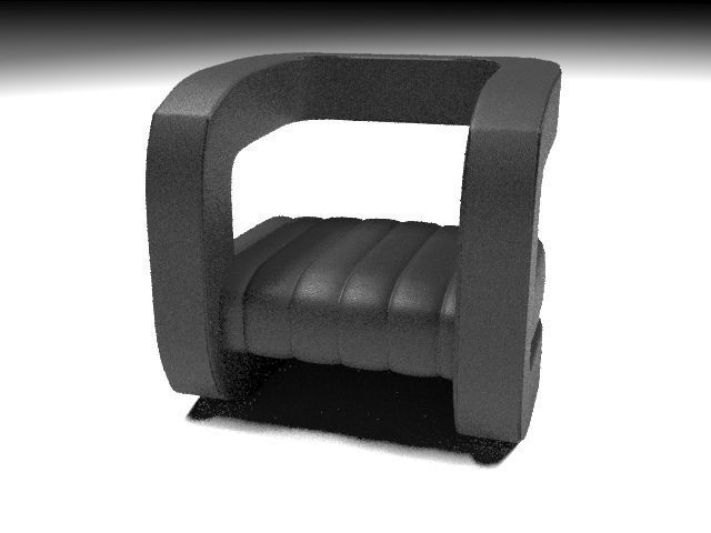Armchair chair 3D model_1