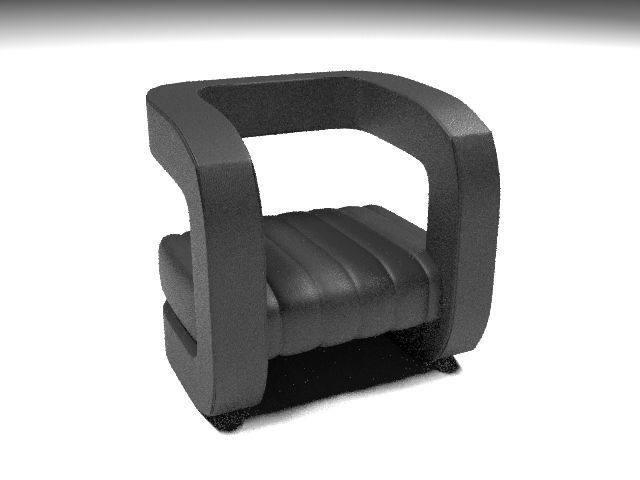 Armchair chair 3D model_2