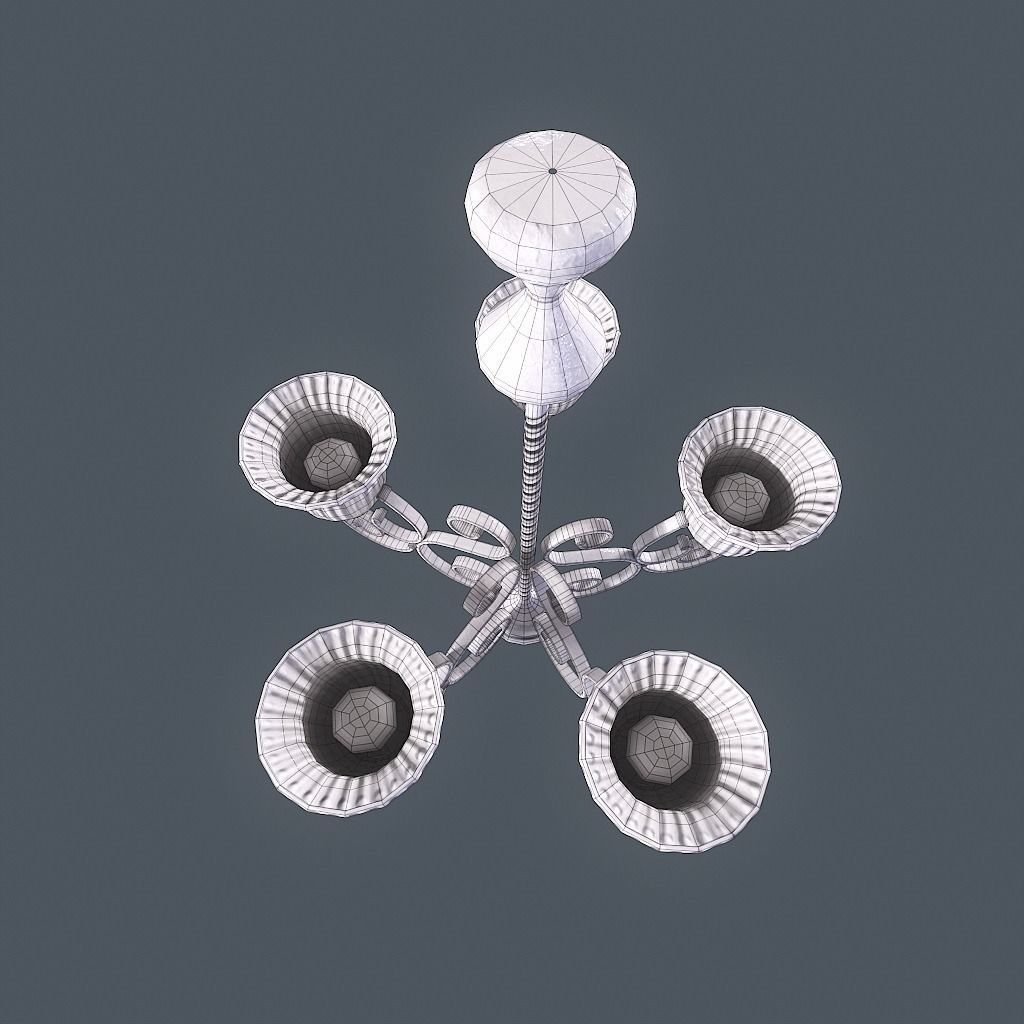Chandelier v1 Low-poly 3D model_21