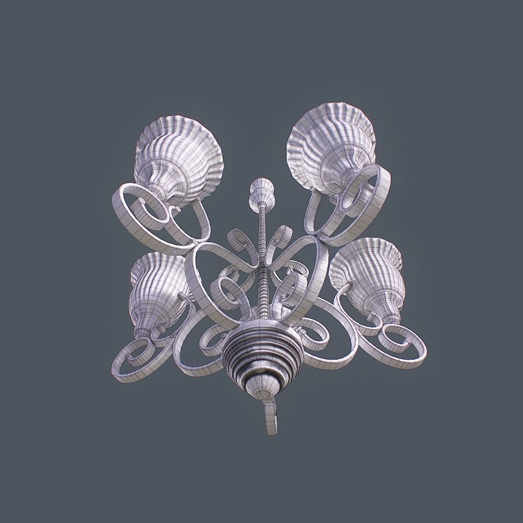Chandelier v1 Low-poly 3D model_20