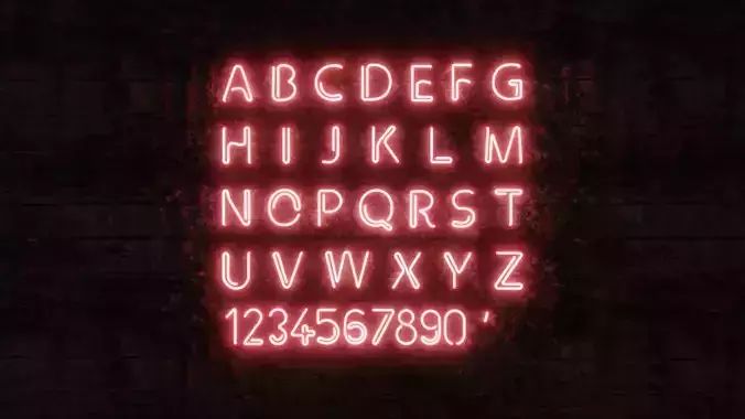 NEON LETTERS 3D model