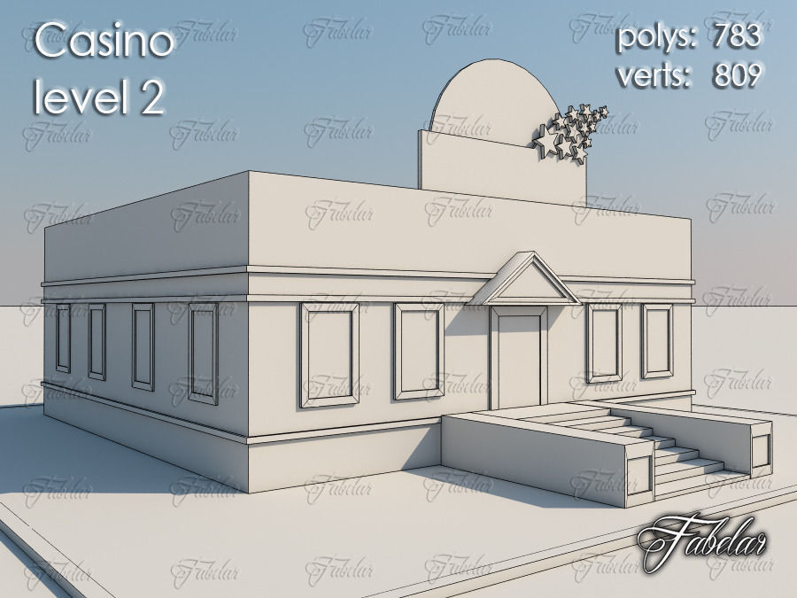 Casino Level Low-poly 3D model_6