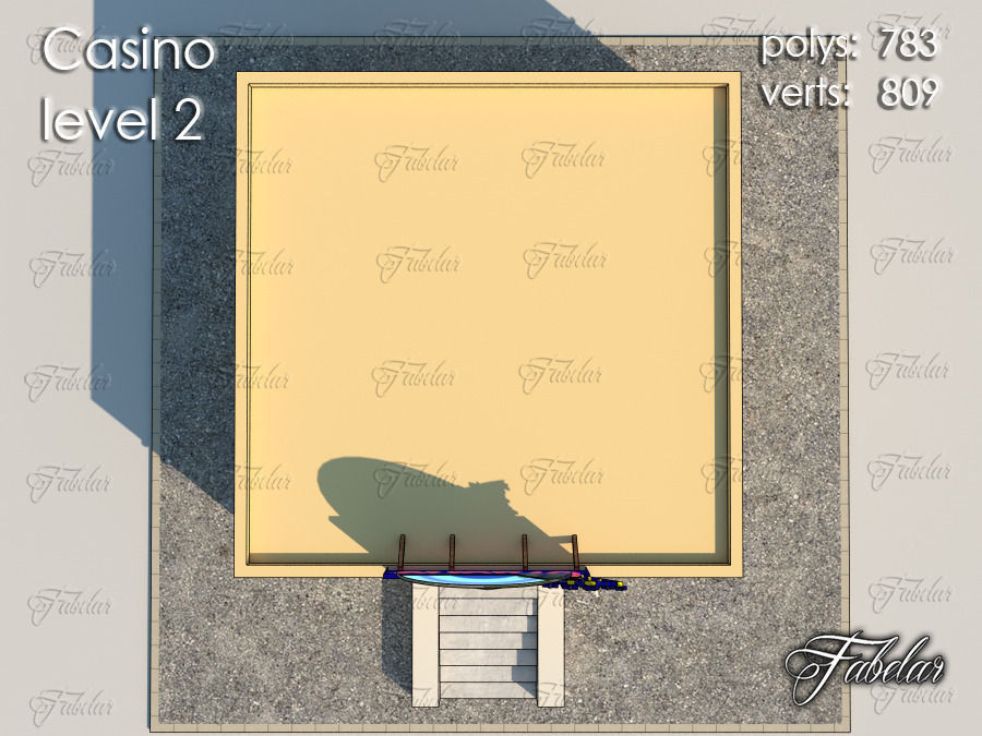 Casino Level Low-poly 3D model_3