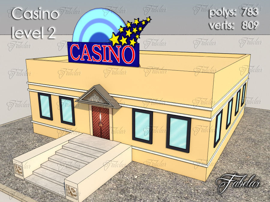 Casino Level Low-poly 3D model_2