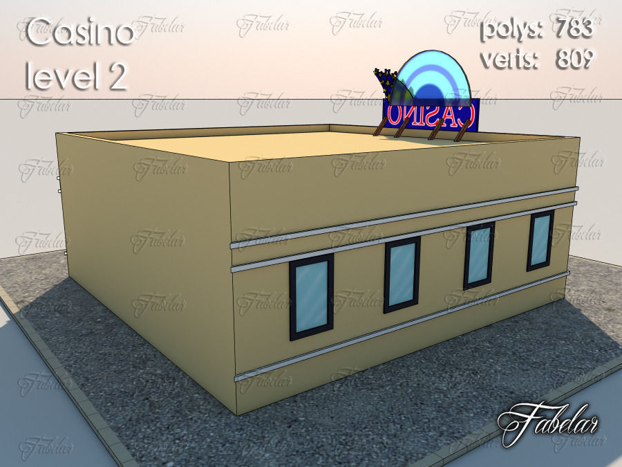 Casino Level Low-poly 3D model_4