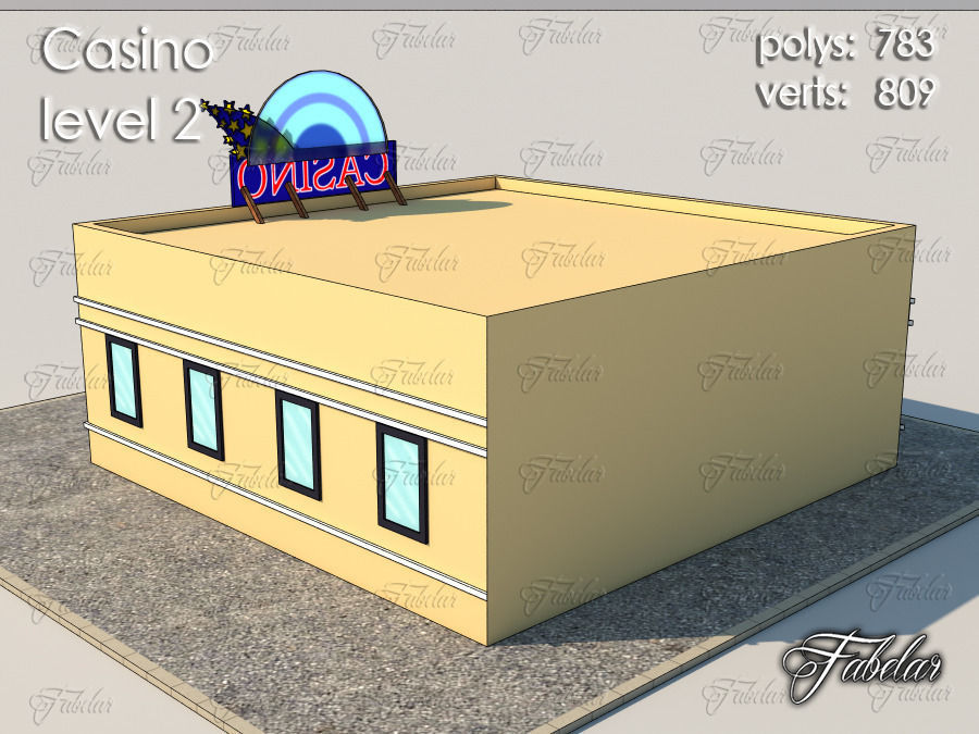 Casino Level Low-poly 3D model_5