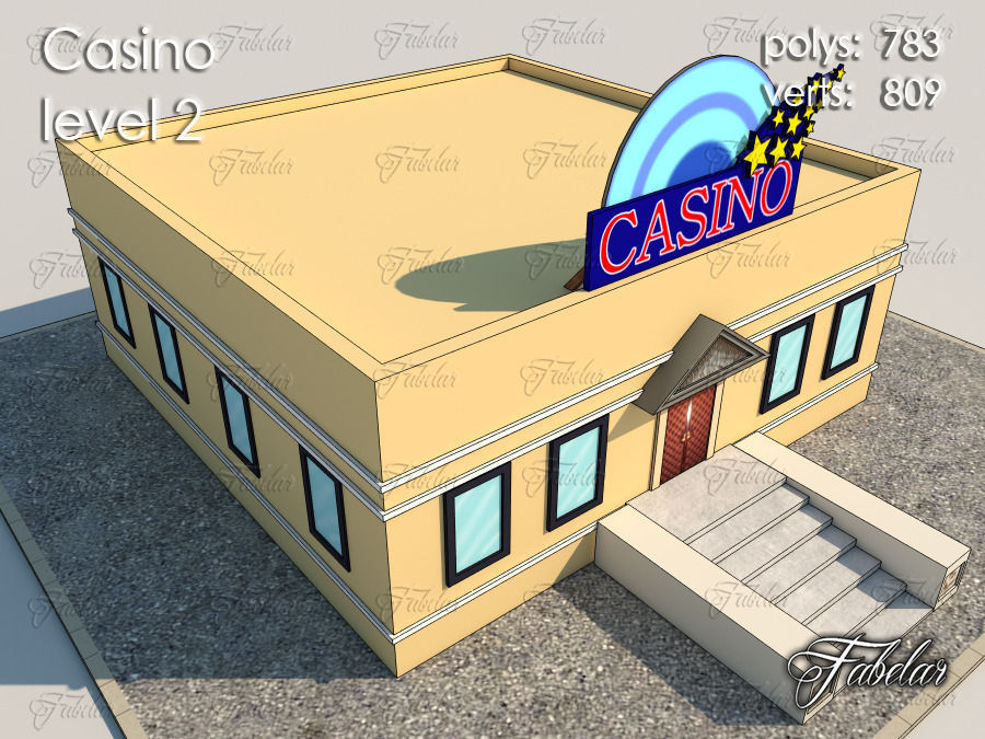 Casino Level Low-poly 3D model_1