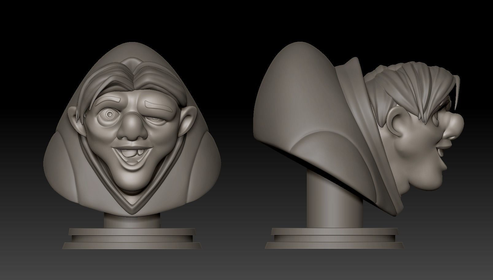 The Hunchback of Notre-Dame Bust 3D print model_3