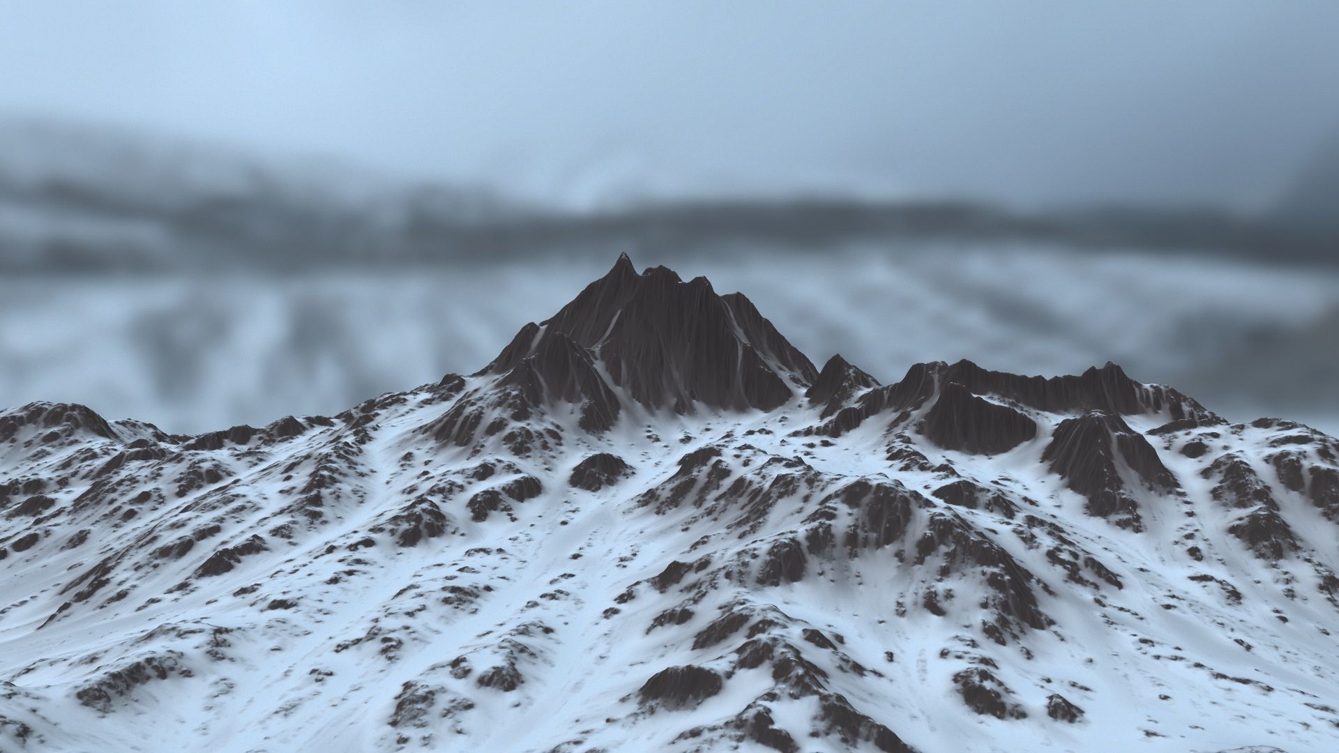 Snow Mountain 3D model_9