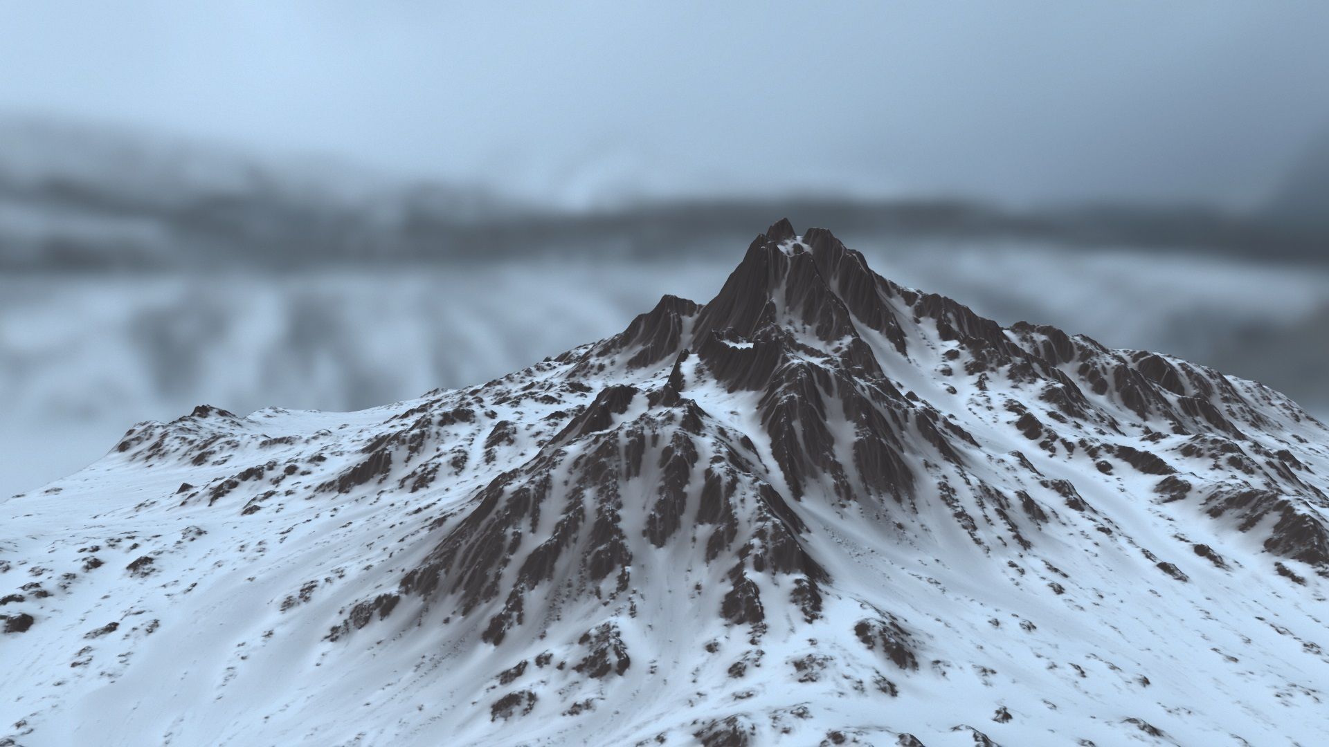 Snow Mountain 3D model_2
