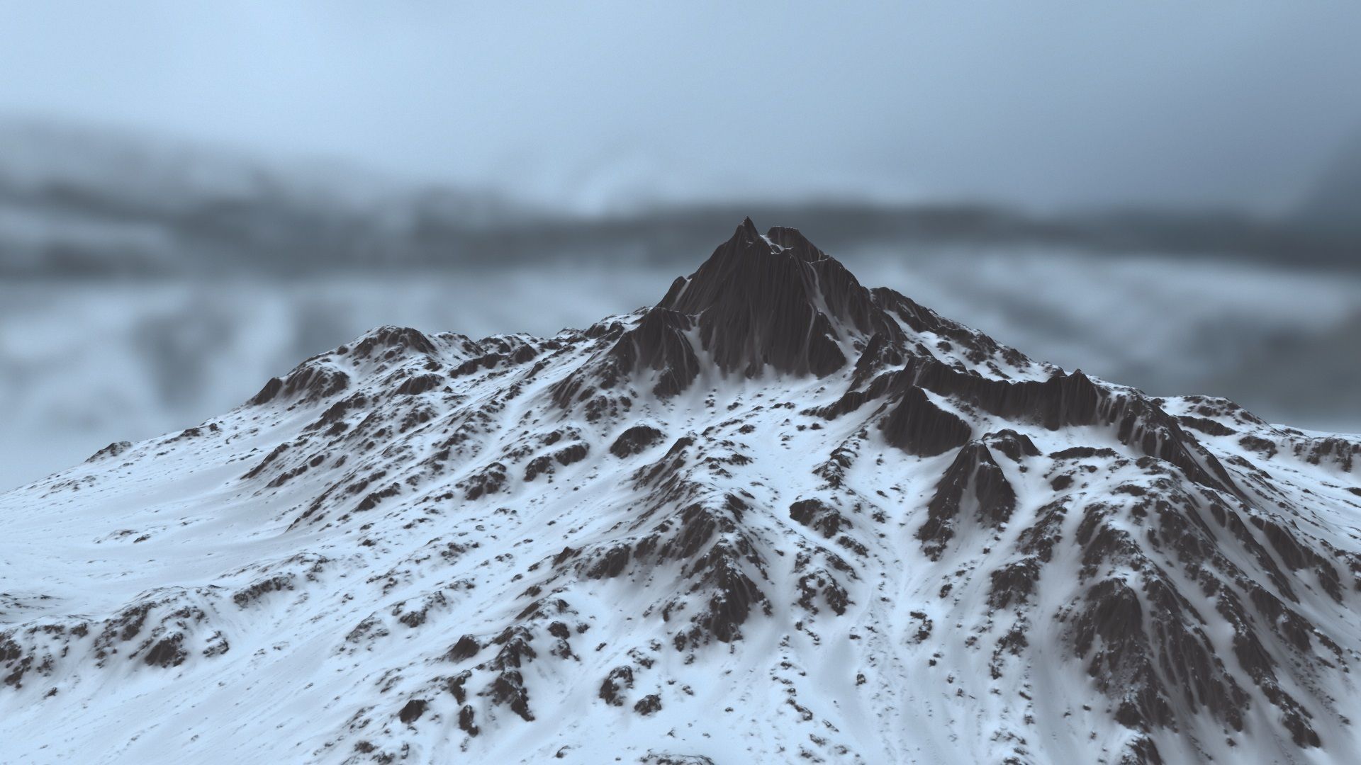 Snow Mountain 3D model_6