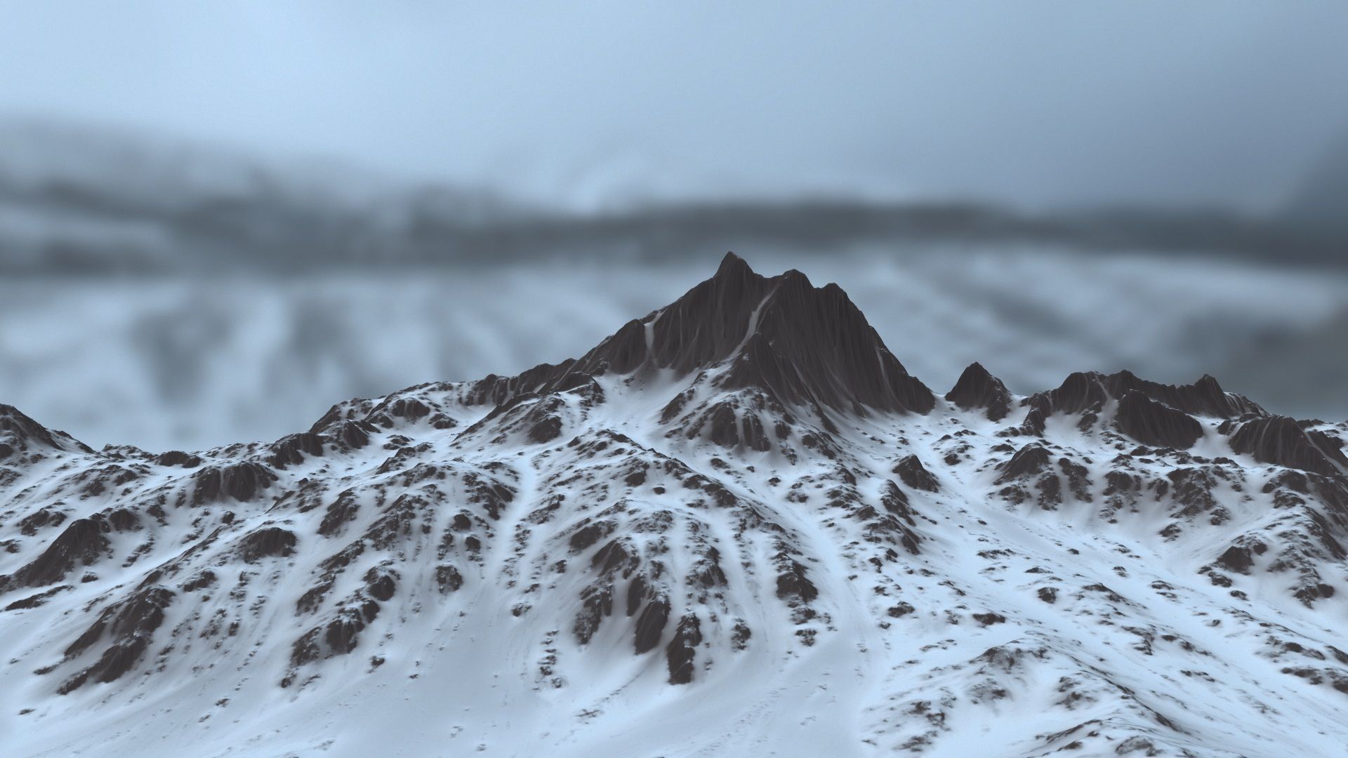 Snow Mountain 3D model_12