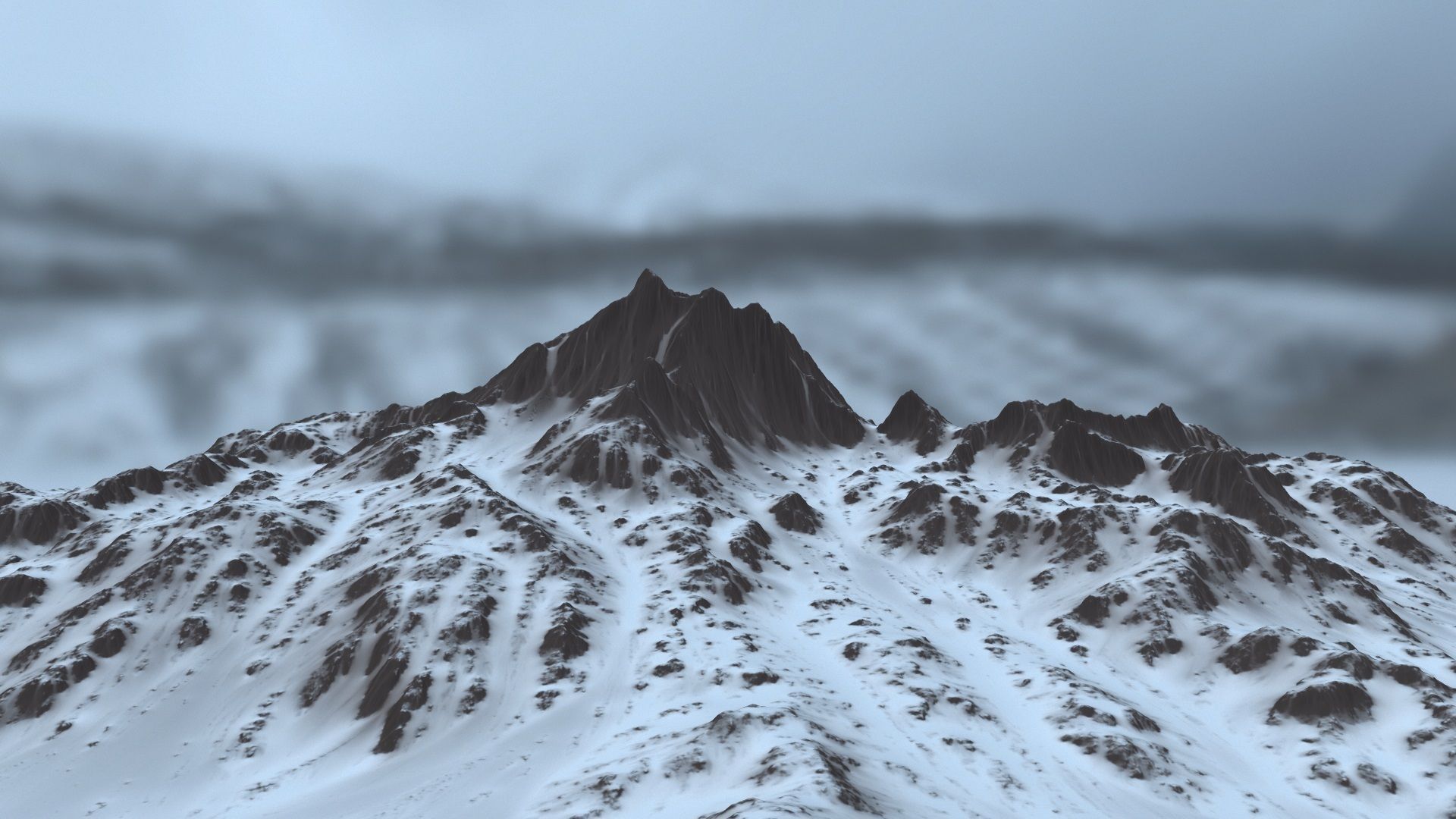 Snow Mountain 3D model_10