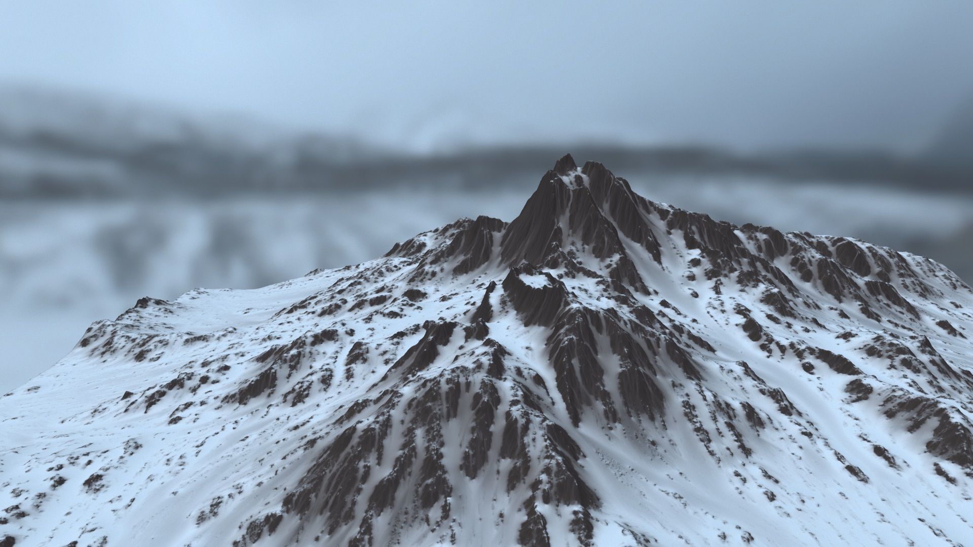 Snow Mountain 3D model_4
