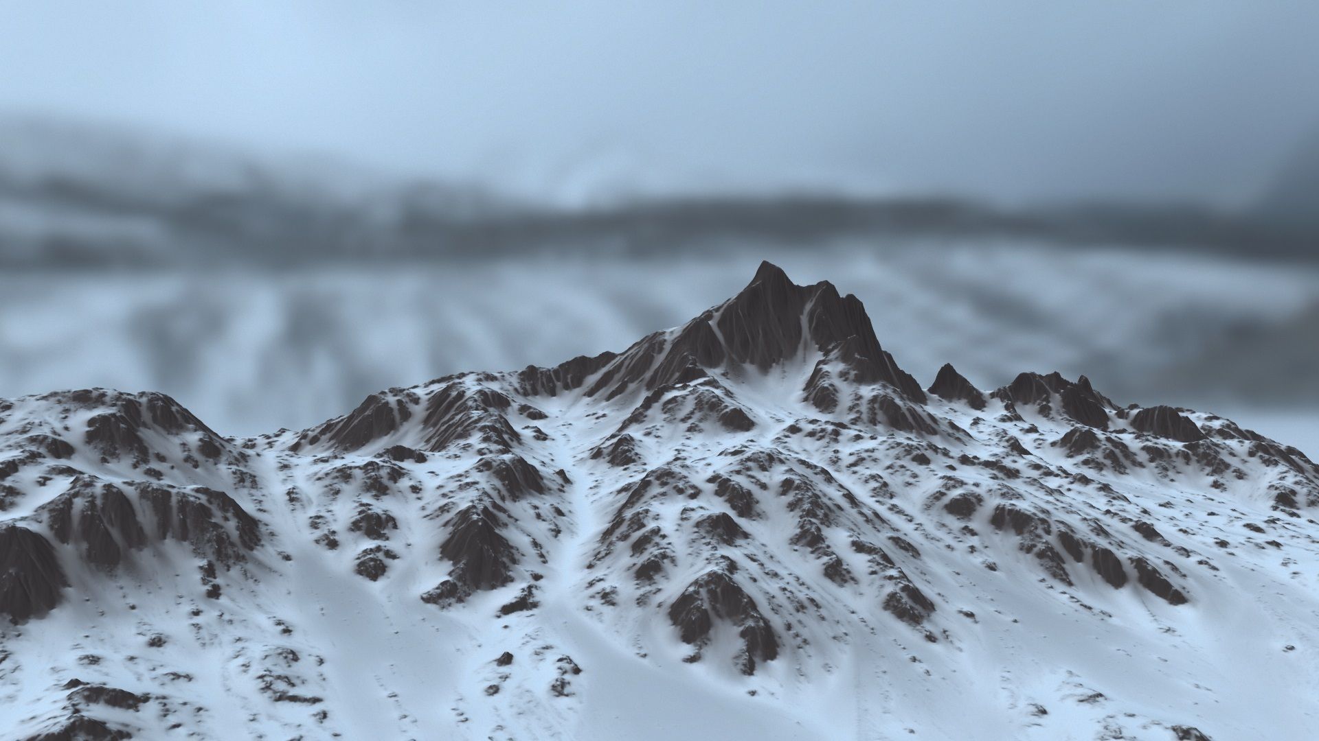 Snow Mountain 3D model_11