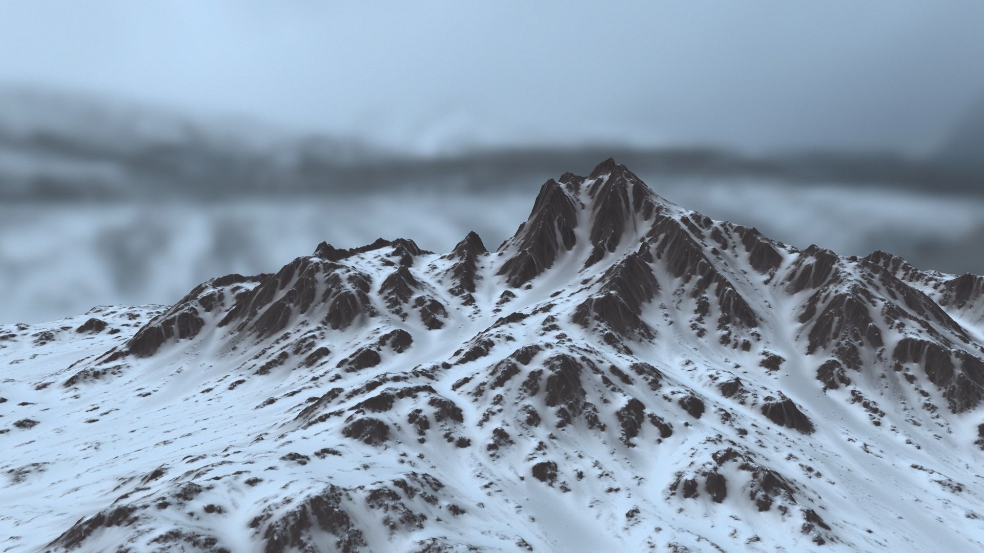 Snow Mountain 3D model_3