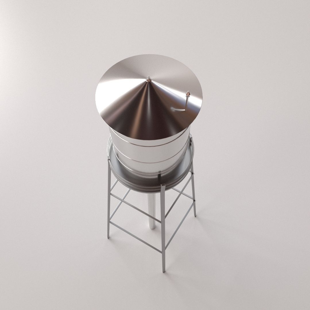 Water Tower 3D model_1