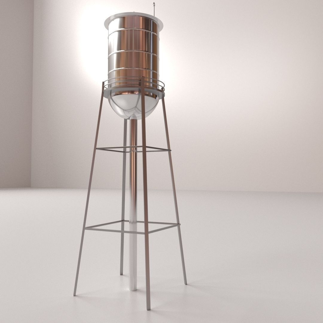 Water Tower 3D model_2