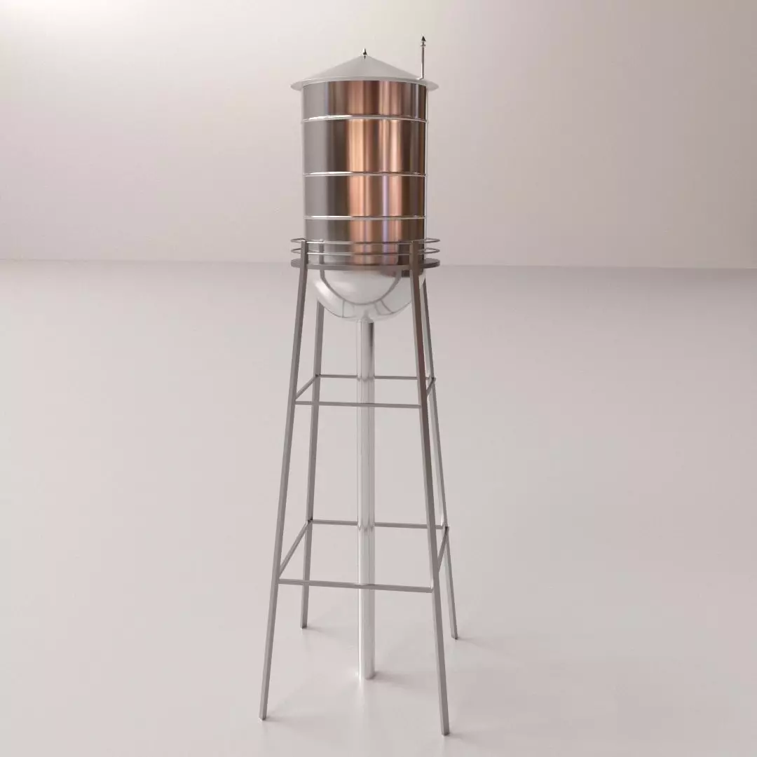 Water Tower 3D model_0