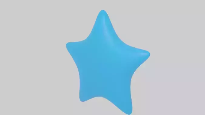 Cartoon star blue